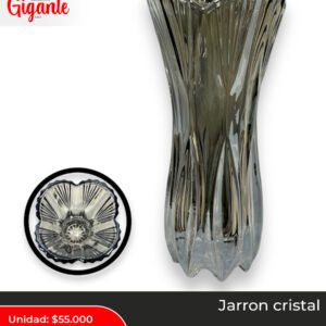 JARRON DE VIDRIO PLATA
