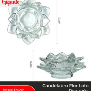 CANDELABRO FLOR LOTO PEQ