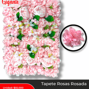TAPETE ROSAS ROSADO